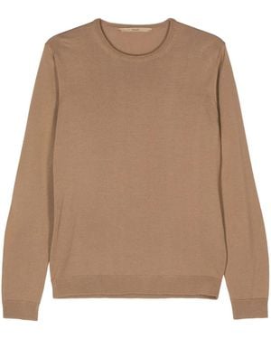 Nuur Fine-Knit Merino Jumper - Brown
