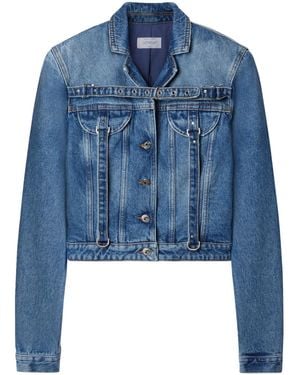 Off-White c/o Virgil Abloh Cropped Denim Jacket - Blue