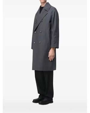Hevò Tricase Double-Breasted Coat - Blue