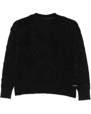 Rrd Diamond-Knit Jumper - Black
