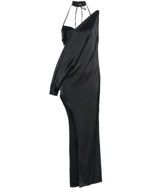 Atu Body Couture X Rue Ra Satin Midi Dress - Black