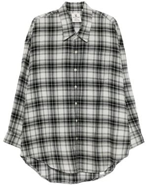Denimist Plaid-Pattern Long-Sleeve Shirt - Grey