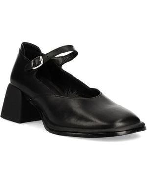 Vagabond Shoemakers Buckle-Strap Block-Heeled Court Shoes - Black