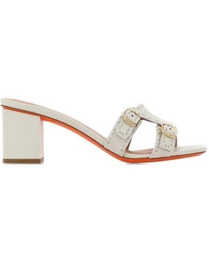 Santoni Didi Leather Sandals - Natural