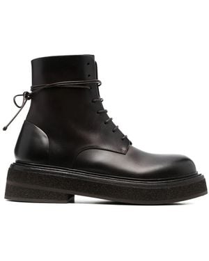 Marsèll Zuccone Leather Combat Boots - Black