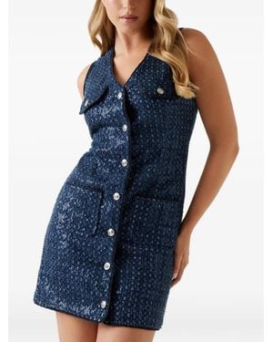 Guess Sequin-Embellished Dress - Blue