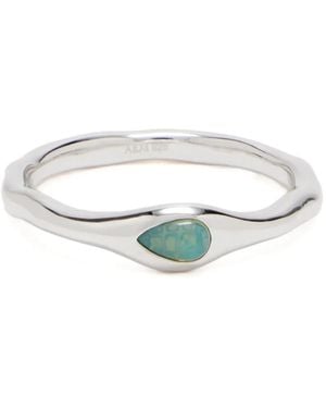 Astrid & Miyu Anello Bezel Opal - Metallizzato