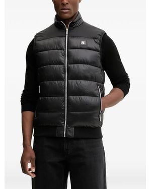KARL LAGERFELD Quilted Zip Vest - Black