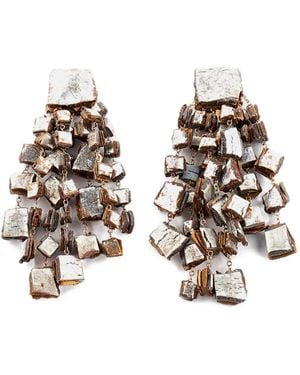 GFW Handmade Drop Earrings - Metallic