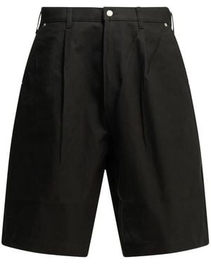 Comme des Garçons Pleated Cotton Shorts - Black
