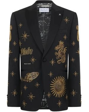 Philipp Plein Blazer Patches Zodiac - Black
