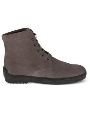 Tod's Gommino Lace-Up Ankle Boots - Brown