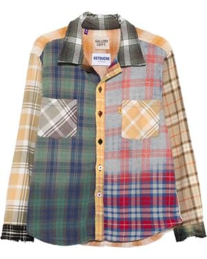 GALLERY DEPT. Patchwork Checked Shirt - Blue