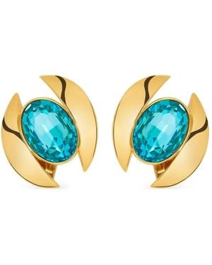 Oscar de la Renta Crystal-Embellished Earrings - Blue