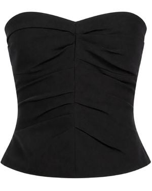 The Sei Bustier Palabra De Honor Plisado - Negro
