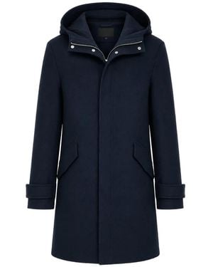 Yves Salomon Manteau À Capuche - Blue