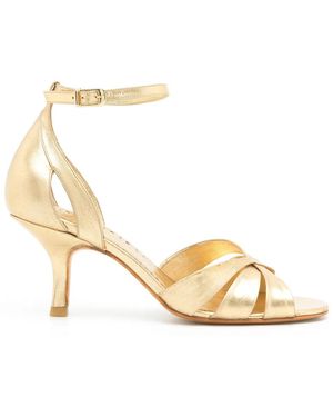 Sarah Chofakian Tunnel Metallic Sandals