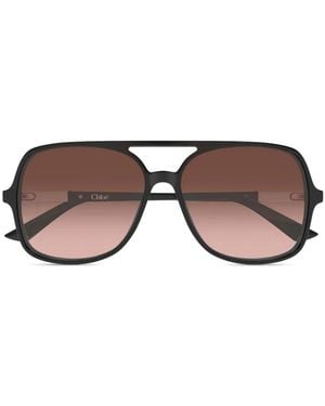 Chloé Judy Pilot Sunglasses - Black