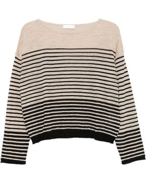 Roberto Collina Striped Fine-Knit Sweater - White