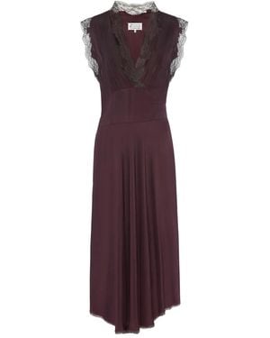 Maison Margiela Midi-Jurk Met Kant - Paars