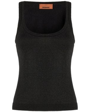 Missoni Square-Neck Tank Top - Black