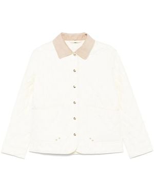 Fay Diamond-Quilted Jacket - White