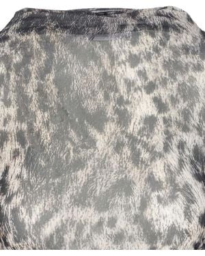 Aniye By Langarmshirt Mit Animal-Print - Grau