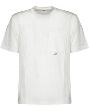 C.P. Company Logo-Printt-Shirt - White