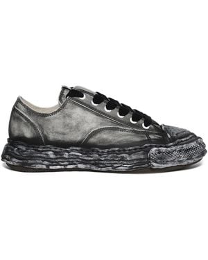Maison Mihara Yasuhiro Peterson 23 Faded Leather Trainers - Grey