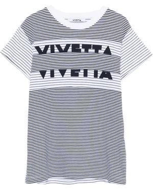 Vivetta Striped T-Shirt - Grey