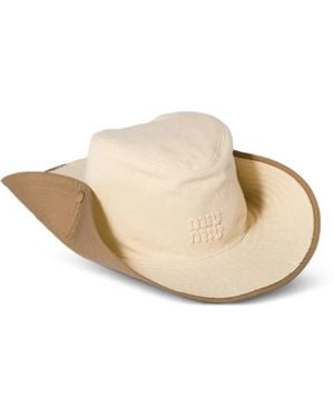 Miu Miu Drill Cowboy Hat - Natural