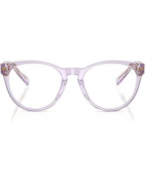 Versace Round-Frame Glasses - White