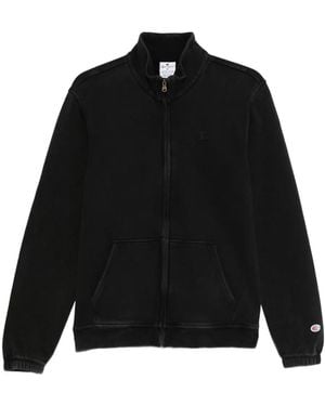 Champion Zip-Up High-Neck Sweatshirt - Black