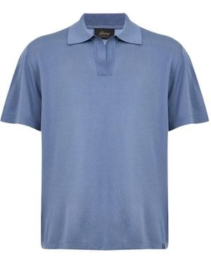 Brioni Silk Polo Shirt - Blue