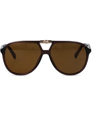 Longchamp Bamboo Pilot-Frame Sunglasses - Brown