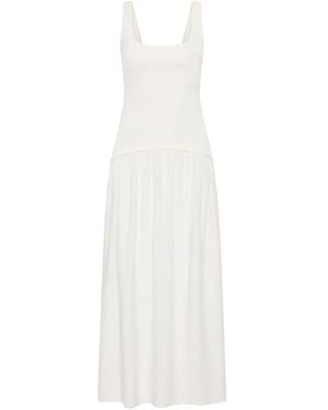 Rebecca Vallance Kristen Midi Square Neck Dress - White