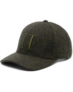 Les Deux Herringbone-Pattern Embroidered-Logo Baseball Cap - Green