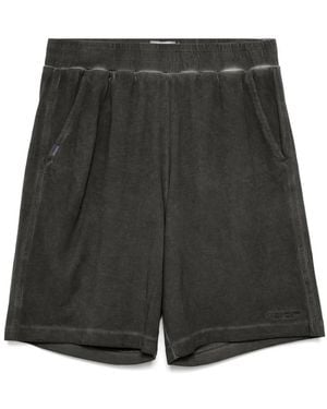 Izzue Shorts Mit Logo-Stickerei - Grau
