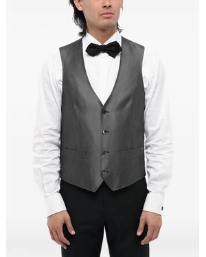 Corneliani Embroidered Silk Waistcoat - Grey