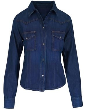Twp Camisa Con Bolsillos - Azul
