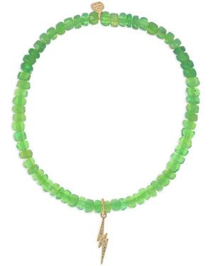 Sydney Evan Opal And Diamond Charm Bracelet - Green