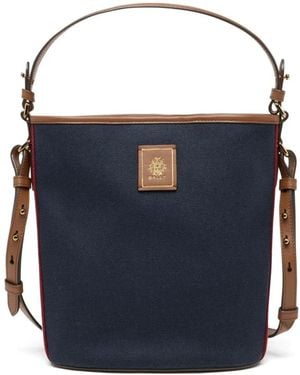 Bally Edelbliss Logo-Patch Bucket Bag - Blue