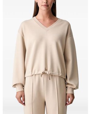 Scotch & Soda Jersey Con Cuello En V Y Cordones - Neutro
