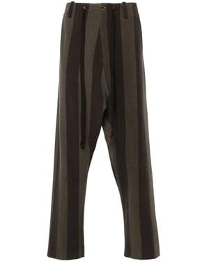 Uma Wang Striped Trousers - Black