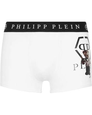 Philipp Plein Shorts Mit Teddy-Print - Weiß