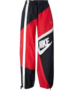 Nike Colourblocked Track Trousers - Red