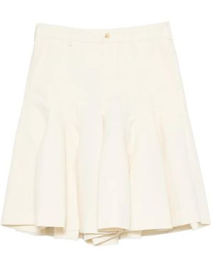 Comme des Garçons Pleated Flared Midi Skirt - White