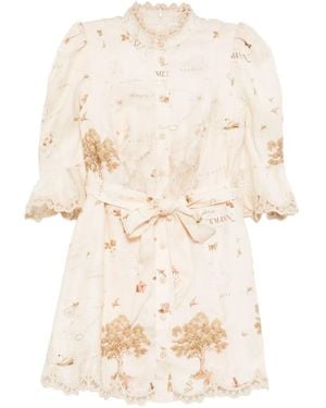 Zimmermann アップリケ ドレス - ナチュラル