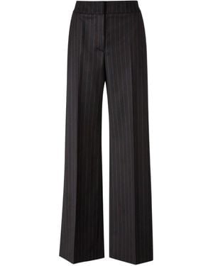 Peserico Pantalones acampanados a rayas diplomáticas - Negro