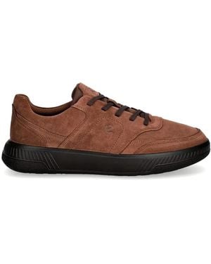 Ecco Move Logo-Embossed Suede Sneakers - Brown